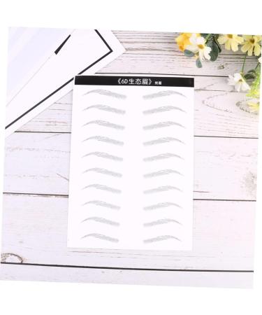 Gogogmee 2 Pairs Cosmetic Eyebrow Sticker Artificial Eyebrow Patch Eyebrow Stickers Water Proof Makeup Tools 21x15cm Black - Buy Online on SooperMarket.com