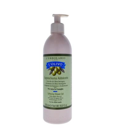 LErbolario L'Olivo Softening Shower Gel 16.9 oz - With Olive Oil Extract - Aromatic Scent - Gently Moisturizes and Nourishes - Cruelty-Free