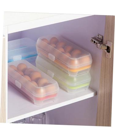 2pcs 10 Eggs Portable Refrigerator Clear Storage Bin with Lid Egg Holder Storage Box re-usable Green 24.5*10.5*7cm - Buy Online on SooperMarket.com