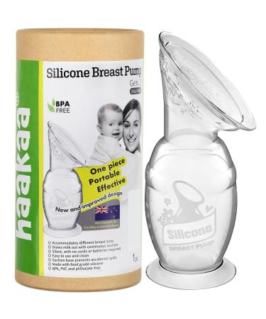 haakaa Manual Breast Pump Breast Milk Collector Milk Pump with Suction Base 5oz/150ml 5oz/150ml without Lid