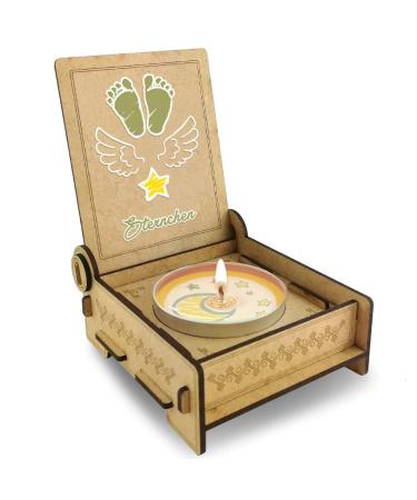 Troat light star child "asterisks" green mourning gifts memory memory of loss baby mourning candle consolation gifts in miscarriage
