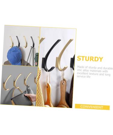 Cabilock 2pcs Coat Hook Bath Towel Hooks Metal Coat Hanger Wall Coat Hanger Towel Wall Hooks Hat Office Robe 11.8X1.3X1.3CMx2pcs Goldenx2pcs - Buy Online on SooperMarket.com