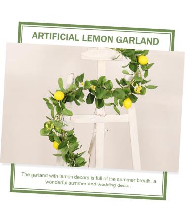 Zerodeko 2pcs Lemon Cane Spring Fruit Garland Front Door Wreaths Festival Garland Fruit Plants Hanging Lemon Artificial Lemon Garland Front Door Decor Silk Flower Branch Decorative Flower - Buy Online on SooperMarket.com