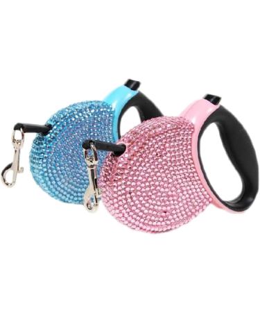 Sweet Roller Leash - Extendable Rhinestone Walking Leash for Small & Medium Dogs Puppies & Cats - Perfect Pet Parenting Accessory - Buy Online on SooperMarket.com