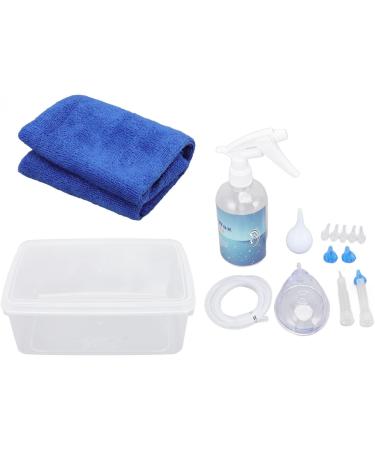 Ear Washer Bottle System with 6 Transparent Tips - 500ml Safe Ear Cleaning Kit for Adults | Includes Silicone Tube and Ear Muff for Home Use - Buy Online on SooperMarket.com