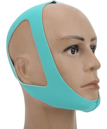 Adults Breathable Anti-Snoring Chin Strap with Jaw Support Belt - Blue Green - Buy Online on SooperMarket.com