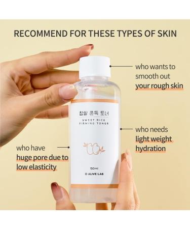 ALIVELAB Sweet Rice Firming Toner 5.07oz | Pore Care Hydration & Firmness - International Shipping Available - Buy Online on SooperMarket.com