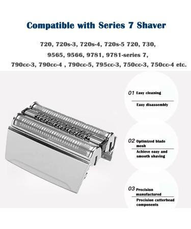 Buy 70S Series 7 Replacement Head Blades for Braun Men's Electric Razors | Compatible with 790CC 720 750CC 760CC 9565 9595 | Premium Foil & Cutter Trimmer Shaving Heads - Buy Online on SooperMarket.com