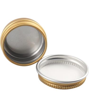 Zeoabsy 24 Pieces 10ml Gold Aluminum Empty Doses - Screw Lid Round Tins for Cosmetics Candles & Ointments - Includes 6 Spatulas - Buy Online on SooperMarket.com