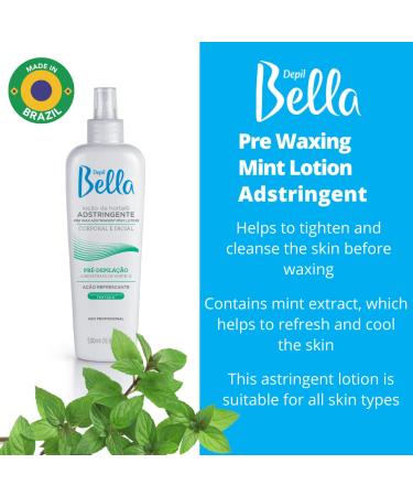 DEPIL BELLA Pre Waxing Astringent Lotion with Mint Extract | 500ml for Smooth & Clean Waxing | Buy Internationally - Buy Online on SooperMarket.com