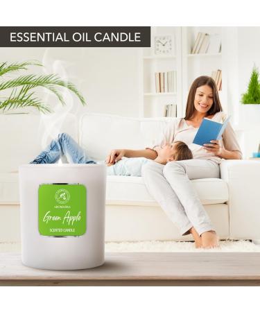 Armatics Green Apple Fragrance Candle - Natural Soy Aromatherapy Candle for Home | Perfect Gift for Mother's Day & Birthdays - Buy Online on SooperMarket.com
