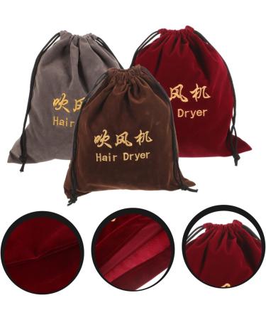 FOYTOKI 3 Pcs Hair Dryer Storage Bag Travel Hair Drawstring Bag Hair Accessory Bags Hair Dryer Pouch Fabric - Buy Online on SooperMarket.com