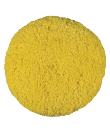 Presta Yellow Blended Wool Cutting Pad - 9 Single-Sided Hook & Loop / 1.5 Thick Wool Pile / Removes 2000 Grit and Lighter Sanding Scratches (890142) Single Sided Pad