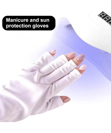 UV Gloves for Gel Nails - Anti-UV Fingerless Nail Gloves | Protect Your Hands from Sunscreen and UV Lamps - Buy Online on SooperMarket.com