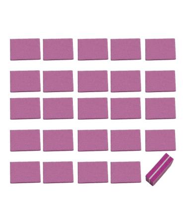 Dajidafu 50 Pieces Mini Buffing Sanding Files Block Double-Sided Pedicure Manicure Sponge Nail Art Buffer Tools Health Care Rose red