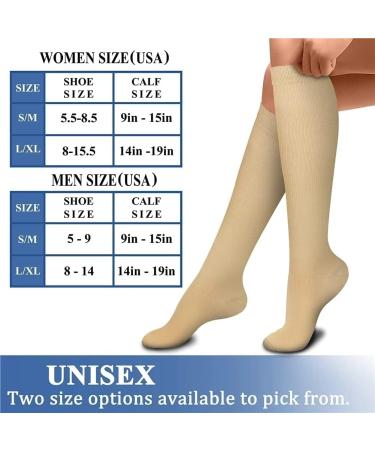3 Pairs XXL Compression Socks for Varicose Vein, Diabetic, Sports - Men's & Women's (Color: Zh420, Size: XXL EUR 43-47) - Buy Online on SooperMarket.com