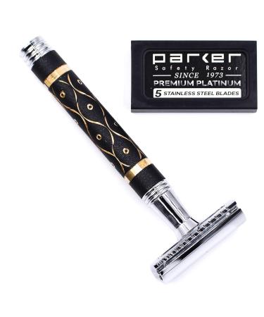 Parker Safety Razor 65R Super Heavyweight Double Edge Safety Razor - Includes 5 Blades | International Shipping Available - Buy Online on SooperMarket.com