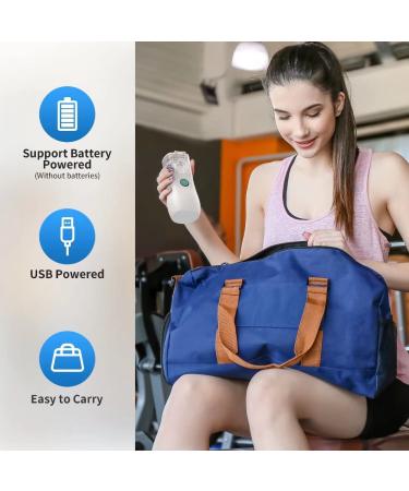 Portable Handheld Mesh Nebulizer Machine for Adults & Kids - Adjustable Mist, Ideal for Lung Problems - Travel & Home Use - Beige - Buy Online on SooperMarket.com