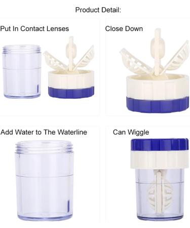 Portable Contact Lens Cleaner - Mini Washing Tank with Cute Bag - Easy Travel Turbine Cleaner (Blue) - Buy Online on SooperMarket.com