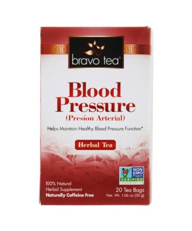 Bravo Tea Blood Pressure Caffeine Free 20 Tea Bags