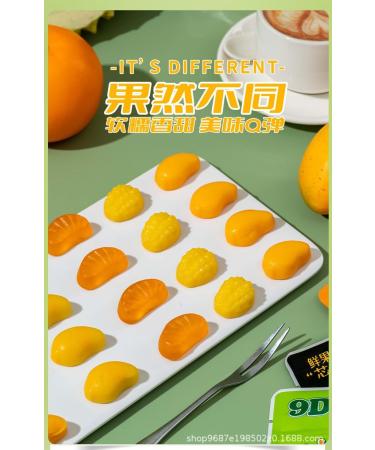 4 flavors of peeled fruit jelly candy 75g/bag 50% fruit jelly candy peel glucose Chinese candy chewing candy fruit candy and leisure Dim sum joy candy (White peach flavor 9bags) White peach flavor 9bags - Buy Online on SooperMarket.com