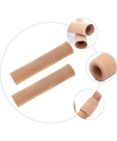 PLAFOPE 2pcs Gel Finger Toe Cover Thumb Protector - Elastic Silicone Wrap Bandages for Toe and Finger Support - Flesh Color - Buy Online on SooperMarket.com
