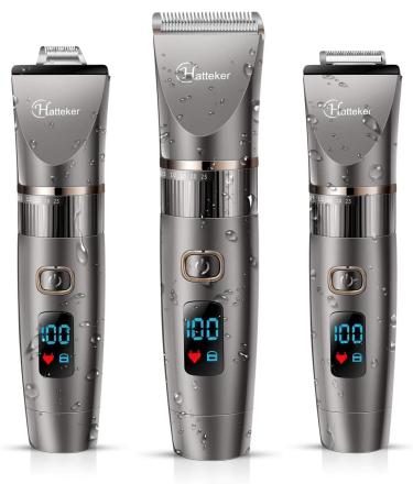Hatteker Professional Beard Trimmer for Men - Cordless Hair Clipper & Detail Trimmer Kit | Waterproof & Rechargeable - Buy Online on SooperMarket.com