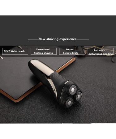 Premium Waterproof Electric Shaver for Men - Cordless Rechargeable Rotary Razor with Pop-up Trimmer (Blue) - Ideal for Wet & Dry Use - Buy Online on SooperMarket.com