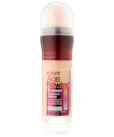 Maybelline Instant Age Rewind Eraser Foundation - Classic Ivory 0.68 Fl Oz (Pack of 2) Classic Ivory 0.68 Fl Oz (Pack of 2)