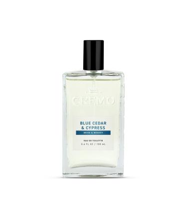 Cremo Cologne for Men - Blue Cedar & Cypress Mens Cologne Spray- A Woodsy Scent with Notes of Lemon Leaf Cypress and Cedar Fragrances For Men 3.4 Fl Oz