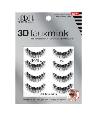 Ardell 3D Faux Mink Lashes 858 4 Pairs 3D Faux Mink 858