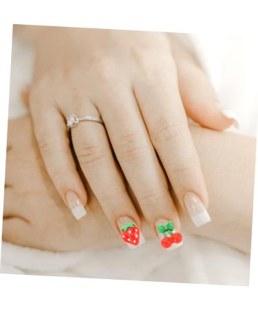 FRCOLOR Pack of 60 Nail Art Accessories Gothic Home Decor Charms Lip Gloss Nail Art Charm Nail Decorations for Nail Art Manual Fruit Slices Fruit Strawberry 3D Cut Cherry Resin Red - Buy Online on SooperMarket.com