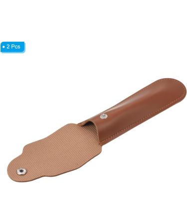 PATIKIL Leather Razor Protective Case 2 Pack | Double Edge Razor Sheath for Travel | Premium Shaving Device Protector in Brown - Buy Online on SooperMarket.com