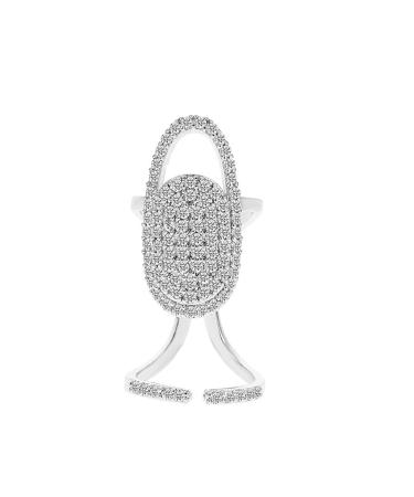 BEALIFE Unique Electroplated Copper Ring For Fashion-forward Women Nail Rings Are Made Of Electroplated Copper Rings For Women 02silveryKY1734