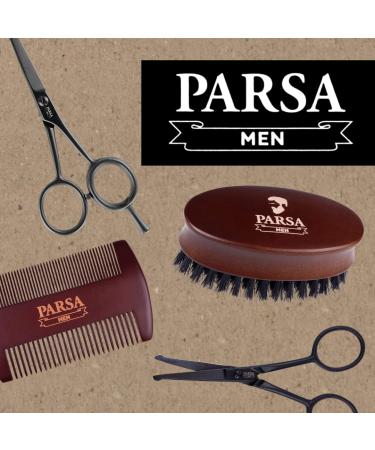 Buy Parsa Men Beard Care Set | 4-Piece Grooming Kit | Comb Brush Scissors | Ideal Gift for Him - Buy Online on SooperMarket.com