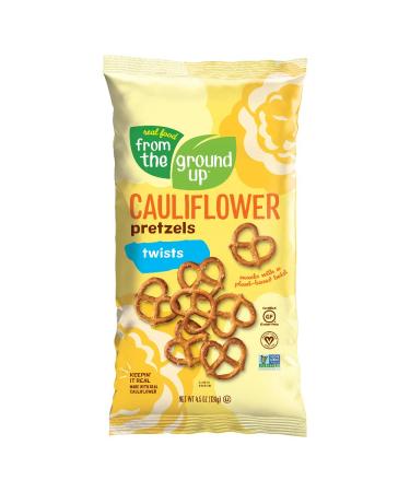 Real Food From The Ground Up Vegan Cauliflower Pretzels, Gluten Free, Non-GMO, 6 Pack (Twists)