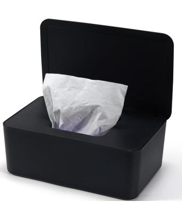 Wet wipes Box baby wet cloth box black storage box box for damp toilet paper moist cloth box with lid holds the towels wet paper box for at home and office