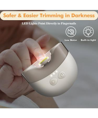 Electric Baby Nail File with LED Light and USB Rechargeable, 6 Pads Included - Baby Nail Trimmer Kit for Newborns and Toddlers - Buy Online on SooperMarket.com