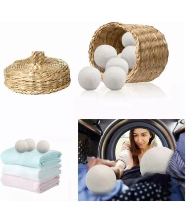 Wool Laundry Balls - Reusable Fabric Softener for Quick Drying Baby Clothing - Eco-Friendly & Sustainable Care - Buy Online on SooperMarket.com