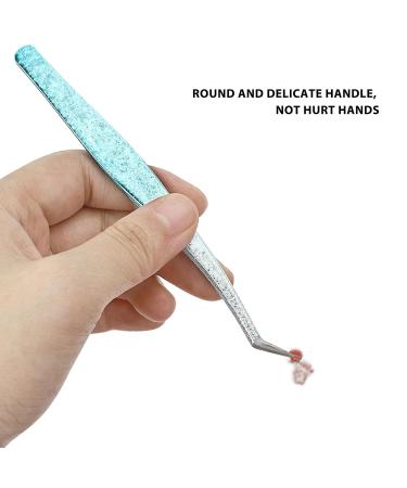 4PC Eyelash Extension Tweezers Set - Straight & Curved for Professionals & Home Use - Light Nail Art Tools - Buy Online on SooperMarket.com