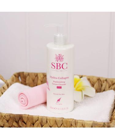 SBC Skincare Hydra-Collagen Replenishing Cream Cleanser with Skin Shammy 500ml Anti-Ageing Collagen Facial Cleanser Removes Make-Up Cleanses Hydrates - Buy Online on SooperMarket.com