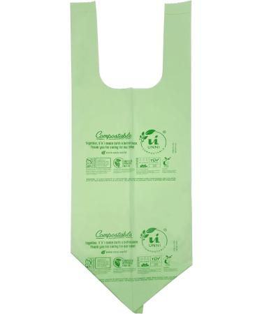 UNNI Compostable Bags with Handles 2.6 Gallon 50 Count - ASTM D6400 & BPI Certified Kitchen Waste Bags - Buy Online on SooperMarket.com