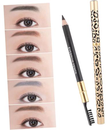 FOYTOKI 2pcs Pencils Leopard Lash Brush Brow Gel Brow Brush Brow Makeup Eyeliner Wooden - Buy Online on SooperMarket.com