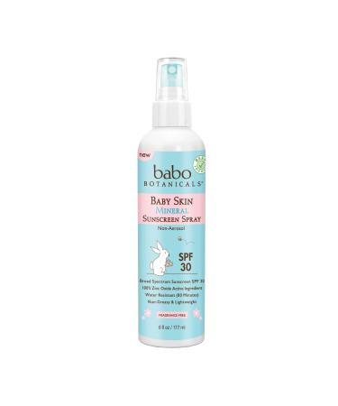 Babo Botanicals Baby Skin Mineral Sunscreen Spray SPF 30 Fragrance Free 6 fl oz (177 ml)