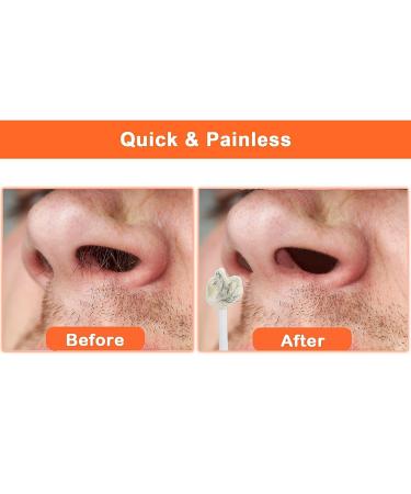 Nose Hair Wax Kit - Quick & Painless Hair Removal for Men and Women - 120g Wax with 30 Applicators - Enough for 15-20 Uses - Buy Online on SooperMarket.com