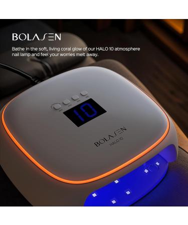 BOLASEN 60W LED Nail Lamp - Professional Gel Nail Dryer with Ceramic Tech No UV Damage Quick Drying Atmosphere Light & Metal Base - Buy Online on SooperMarket.com