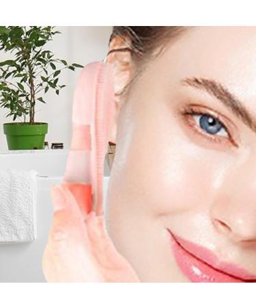 Face Cleansing Brush Small Deep Cleaning Face Brush Silicone Scrubber - Ergonomic Grip Women Men Face Scrubber for Massaging for Travelling Dormitory Pink - Buy Online on SooperMarket.com