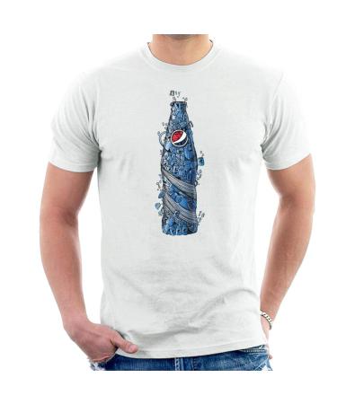 All+Every Pepsi Doodle Bottle Men's T-Shirt S White