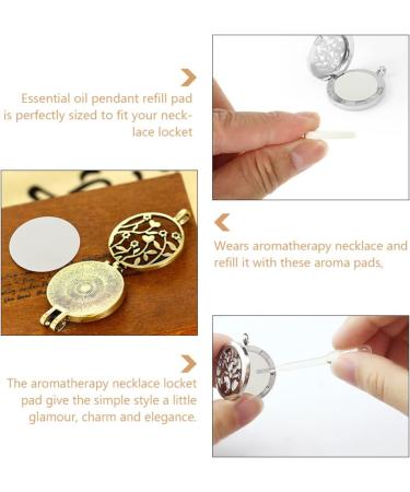 Healeved 50pcs Round Aroma Pads Essential Oil Diffuser Locket Necklace Refill Pads Pendant Perfume Oil Jewelry Oil Pads Humidifier Accessories for Car Room Office White 30mm - Buy Online on SooperMarket.com