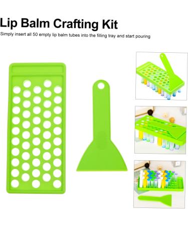 Mikinona Lip Balm Base Lip Balm Holder 50 Lipstick Filling Mold Crafting Supplies Plastic Manual Lip Gloss Making Kit Lipstick Filling Tray - Buy Online on SooperMarket.com